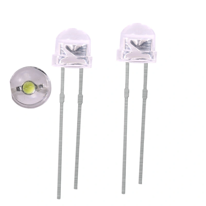 High Brightness DIP LED White LED Diode 1.8V-2.2V 30mA 60deg High-LED 5mm White White LED Diode